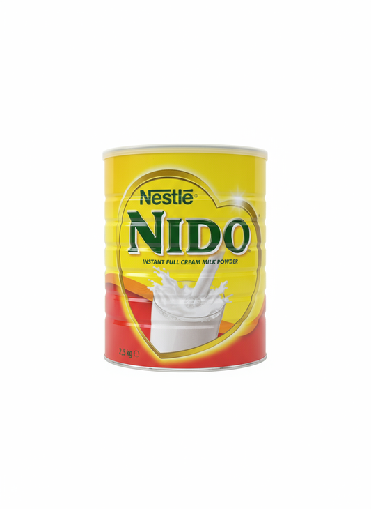 Nido milk powder product on white background